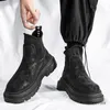 Мужские осенне-весенние ботинки «Челси», модельные кроссовки на высоком каблуке, рабочая обувь, ботильоны-оксфорды в стиле вестерн с увеличенной высотой, 240106