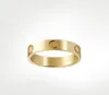4 mm 5mm Titanium Steel Silver Love Ring Högkvalitativ designer designad för män och kvinnor med rosguldsmycken par Ring Gift8202450