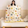 아기 유전자 성인 봉제 인 Doudou Blanket 겨울 출생 열 부드러운 양털 침구 세트면 퀼트 120x150cm 240106