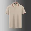 Polo Shirt Man Fashion Desinger Shirt Haft haft krótkie rękawie Slim Polo Shirt Asia Rozmiar M XXXL Oddychający i wszechstronny męski Tshirt Men Ubranie LL