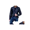 Men'S Jackets Men Faux Leather Winter Veste Cuir Homme Coats Male Warm Hip Pop Jacket Clothing Deri Ceket Bomber Drop Delivery Appar Dhuwv