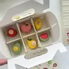 Cadeau cadeau 5pcs boîtes à cupcakes 2/4 trous boîte à gâteaux avec support de fenêtre transparent pour les vacances mariages baby shower anniversaires