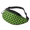 Midjepåsar Green Clover Shamrock Bag Irish St Patricks Day Fashion Polyester Pack Work Tonåringar