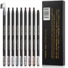 12PCS White Eyebrow Pencil Draw Line Pen Eyeshadow Natural Long-Lasting Tattoo Tint Waterproof Eye Brow Makeup Beauty Kit 240106