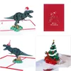 Autres événements Fournitures de fête Carte de Noël 3D Pop-Up Cartes de voeux Festival Année Enfants Gâteau de vacances Cadeaux Drop Livraison Home Garden Dhax1