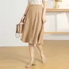 Rokken Dames Elegante Mode Grote Zoom Lange Zwarte Rok Vrouwen Kleding Meisjes Koreaanse Chic Casual Faldas Largas Py431