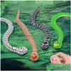 Electric/Rc Animals Electricrc Remote Control Snake And Egg Rattlesnake Animal Trick Terrifying Mischief Toys Rechargeable Funny Jok Dhfsd