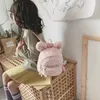 Mignon enfants sacs à dos dessin animé lapin chapeau en peluche sac à dos pour les écoliers filles école mini sac à dos dessin animé sac à dos 240106