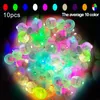 Mini lumières Led étanches, 10 pièces, 10 couleurs, ballons lumineux pour décorations de fête, lumières néon