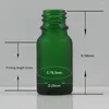 Bouteilles de stockage vertes et givrées, bouteille en verre de parfum vide de 10ml pour huile, Lotion, emballage cosmétique, vente en gros