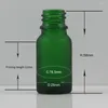 Storage Bottles Green And Frosted 10ml Empty Perfume Glass Bottle For Oil Lotion Cosmetic Packaging Wholesale