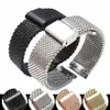 Bracelet de montre en maille milanaise en acier inoxydable, 18 20 22 24mm273y