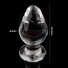 Large Crystal Butt Plug Vagina Ball Big Glass Anal Dildo Bead Adult Sex Toys for Women Men Gay Masturbator 240106