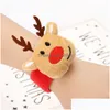 Weihnachtsdekorationen Slap-Armband-Armband für Weihnachtsfeier-Ereignis-Festival-Dekor-Kind-Adt-Anhänger-Ornamente Drop-Lieferung Home Garde Dhyd4