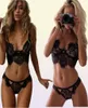 Set di lingerie erotica in pizzo da donna Plus Size Lingere Sexy bianco nero Langerie Babydoll Intimo da donna Bikini Slip Pigiama 2208825682