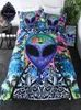 Trippy Alien av Brizbazaar sängkläder set akvarell Witchcraft täcke täcker den tredje ögonbädden set 3 st mandala tefaten säng bättre c3222069