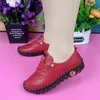 Vintage Atmungsaktive Frauen Sommer Schuhe Lace Up Plattform Faulenzer Mode Leder Hohl Slip-On Casual Mom Schuh Zapatos Mujer 240105