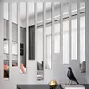 Spiegel Streep Acryl 3D muurstickers woonkamer Slaapkamer Eenvoudige lijnen Wanddecoratie Restaurant TV achtergrond muurstickers 210245e