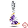 Pierres précieuses en vrac 2024 925 Argent Fit Bracelet original Pave Bee Libellule Sparkling Butterfly Charm Dangle DIY Femmes Bijoux de mode