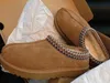 Mulheres tazz tasman chinelos botas de inverno de pelúcia casual quente real couro genuíno deslizamento em botas de algodão castanha