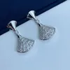 orecchini con diamanti in argento sterling 925 di alta qualità per orecchini di marca di gioielli di moda per ragazze