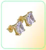 Mens Hip Hop Stud örhängen smycken högkvalitativ mode guld silver Simulerad diamant örhänge 6mm8613047