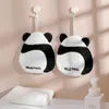 Toalla de dibujos animados Panda mano niño pañuelo de secado rápido toallas hogar absorbente paño de cocina cocina baño trapo con bucles colgantes