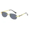 58% Wholesale of sunglasses Trendy Diamonds Personalized for Women Purple Gold Flower Metal Mirror Leg Sunglasses Fashion Round Glasses