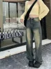 Damenjeans Slergiri American Washed Vintage Baggy Damenmode Streetwear Lässige, lockere, hoch taillierte Distressed-Hosen mit weitem Bein