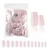 600pcsbag Druk op nepnagels Naakt Kleur Afneembaar Volledige dekking Vierkant Kunstmatige Valse Nagel Tips Professionele manicure gereedschap 240105