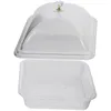 Plates Covered Buffet Tray Containers For Household Serving Clear Cake Pan Acrylic Dessert Fruit Travel Desktop