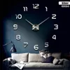 Srebrny wskaźnik Nowe zegary ścienne Zegar EnOj de Pared Watch 3D DIY Acryl Mirror Naklejki kwarcowe nowoczesne dekoracje domowe t20060245b