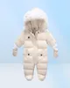 Baby Girls Clothes Newborn Winter Thick boys Rompers Infant Costume Coat Fur collar Plus Velvet Toddler Romper 324 Monthes kg4492472927