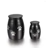 Brazalete de 7 urnas pequeñas de cremación de recuerdo de 4,5 cm para cenizas de mascotas humanas, urna con estampado de árbol conmemorativo