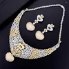 Necklace Earrings Set GODKI Luxury 2Tone Heart 4PCS Nigerian Jewelry For Women Wedding Everyday Wear Zircon African Bridal 2024