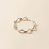 Pierścienie klastra 925 Srebro srebrna fala otwarta dla kobiet moda urocza prosta cross imprezowa biżuteria ślubna Prezenty