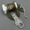 Chains Vintage Style Necklace Artistic Glass Multi-layer Standard Relief Western Antique