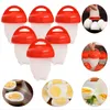 3/6Pc/Set Egg Poachers Non-stick Silicone Egg Cup Cooker Kitchen Baking Gadget Pan Separator Steamed Egg Cup Egg Poachers Cooker 240106