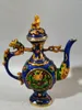 Bottles Embossed Double Dragon Copper Body Cloisonne Wine Pot Retro Home Decoration Ornament