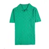 夏の格子縞のポロシャツ高品質のVneckソリッドカラーカジュアルストレッチスリムショートスリーブTシャツメンズニットシャツ240106