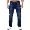 Daily Bastic solide Stretch jean droit hommes effet Moustache poches Denim Cargo pantalon décontracté ample pantalons Hombre pantalon 240106