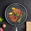 Panelas antiaderentes de aço inoxidável Wok com alça de permanência PFOA livre para indução doméstica e cooktops de gás