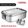 1/2/3 Grids 304 Stainless Steel Lunch Box Food Container Bento Box Top Grade Snack Storage Compartment Lunch Box Kitchenware 240106