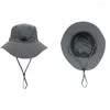 Berretti da uomo traspiranti cappelli Boonie a tesa larga da esterno UPF 50 per protezione solare cappello da arrampicata pesca da viaggio