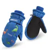 Kids Jongens Dinosaurus Wanten Cartoon Sneeuw Handschoenen Winter Kinderen Outdoor Winddicht Handschoenen Kids Handen Warmer Wanten 240105