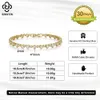 Rinntin Shiny Tennis Bracelet 925 Sterling Silver 4m Pear Cut Cubic Zirconia for Women Luxury Chain Jewelry SB180 240105