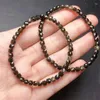 Link Bracelets Natural Golden Obsidian Cube Bracelet Wholesale Design Stretch Polychrome Handmade Beads Healing Women Jewelry Gift 1pcs