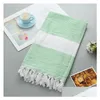 Towel Turkish Beach Wholesale Tassel Cotton Fabric Adts Geometric Pattern High Quality Summer Bath 100X180Cm Drop Delivery Home Garden Dhv2J