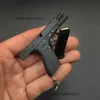 Gun Toys Hot Portable Toy Gun Model Keychain Alloy Empire 1 G17 Pistol Shape 1 Mini Metal Shell Ejection Free Assembly with Box