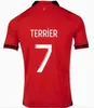 DOKU 23 24 Stade Rennais Soccer Jersey Accueil Rennes Maillot De Foot 2023 2024 SULEMANA BOURIGEAUD TERRIER LABORDE SANTAMARIA Hommes Enfants Kit Football Shirts